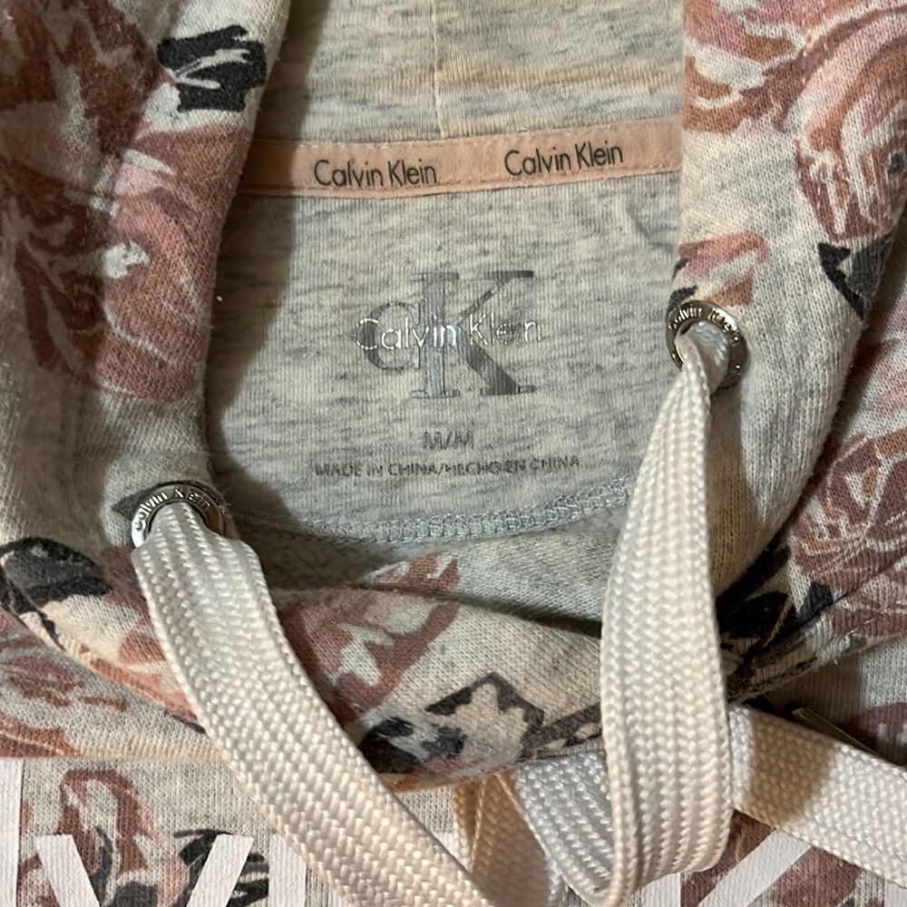 Calvin Klein floral rose hoody hoodie - Picture 3 of 4